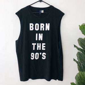 H&M PRINTED CUTOFF T-SHIRT